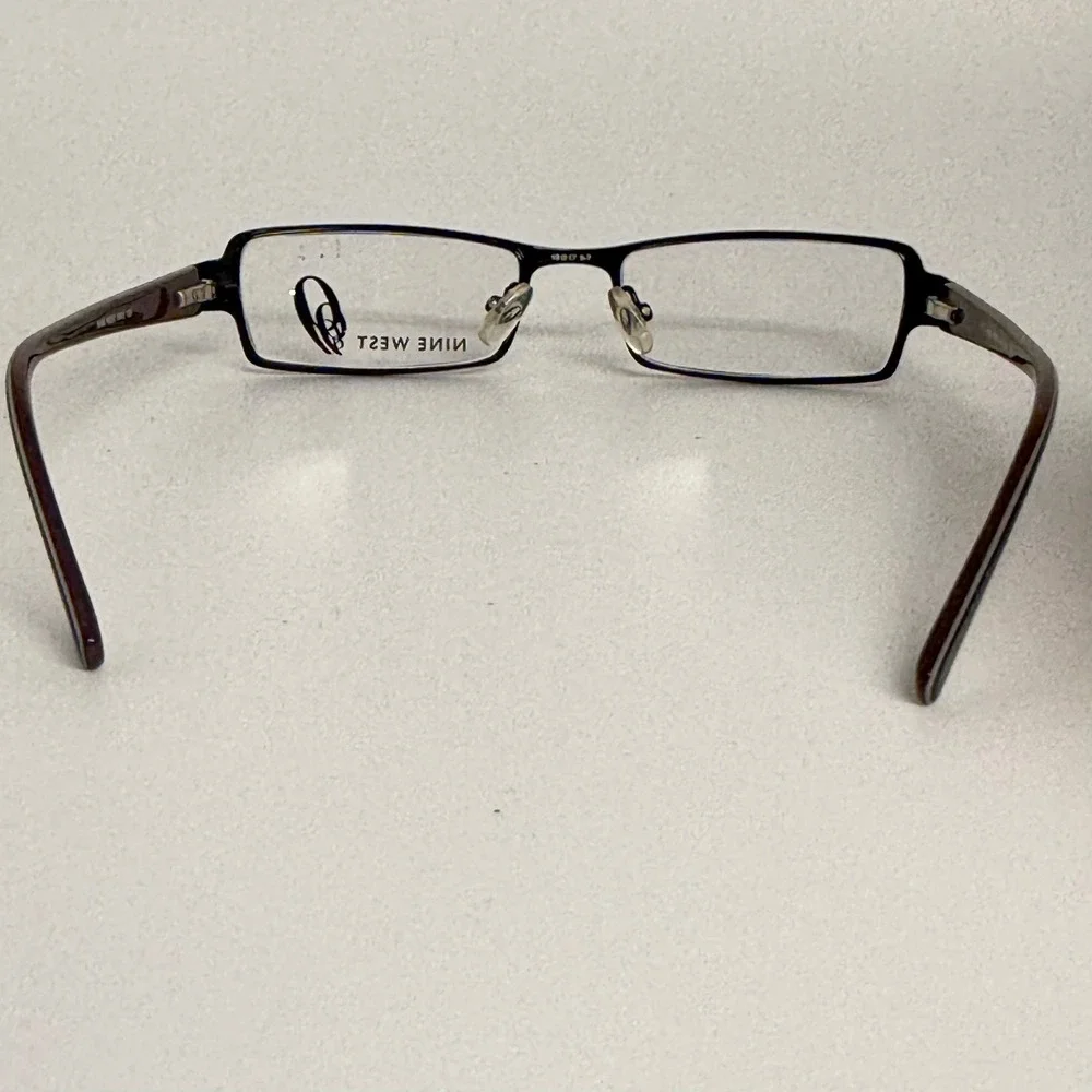 Nine West 421 0003 Black Rectangular Eyeglasses Frames 49-17-135 H6686